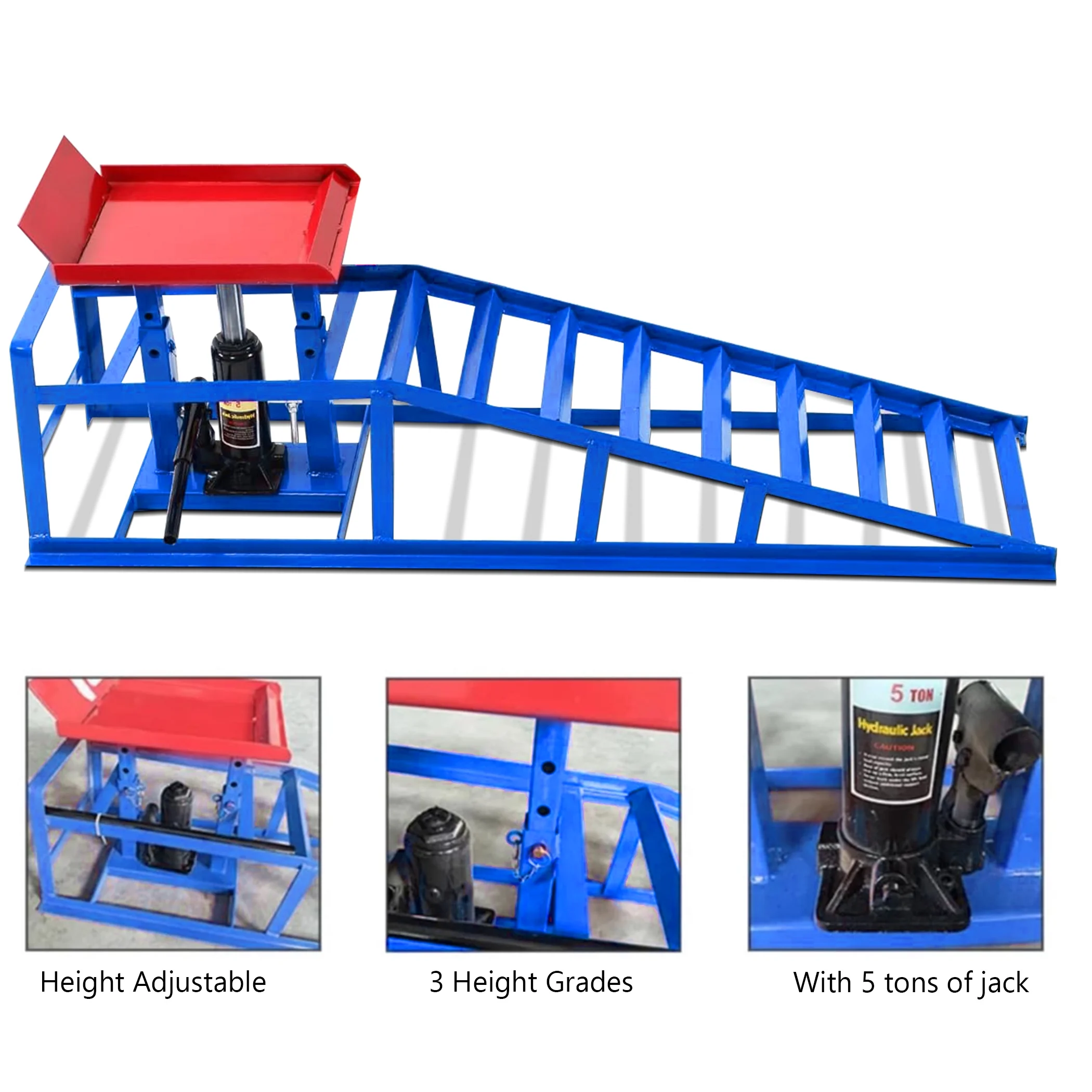 Lafati 2-Pack Hydraulic Car Ramps: Heavy-Duty Vehicle Ramps with 5T / 10000lbs Jack Load Capacity. Portable Design for Effortless Oil Changes and Car Lifts - Image 34