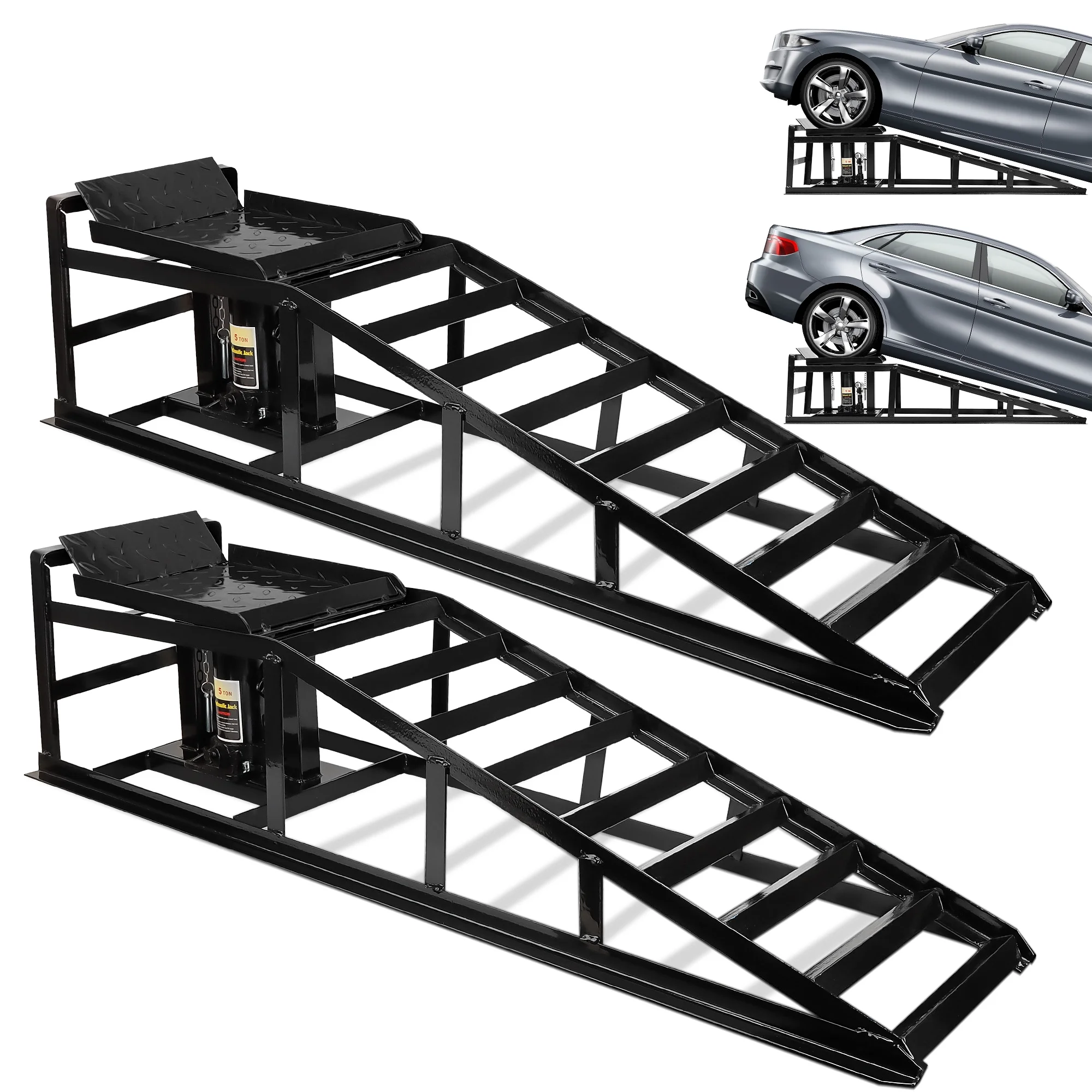 Lafati 2-Pack Hydraulic Car Ramps: Heavy-Duty Vehicle Ramps with 5T / 10000lbs Jack Load Capacity. Portable Design for Effortless Oil Changes and Car Lifts - Image 42