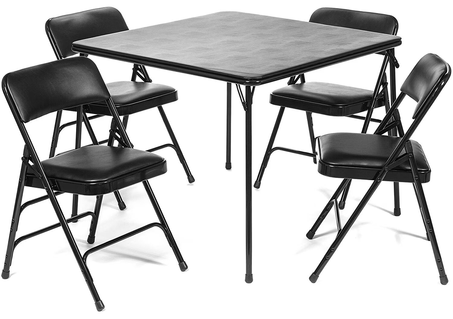 5pc. XL Series 4 Folding Card Table and Triple Braced Vinyl Padded Chair Set. Commercial Quality. Beige. 30 - Image 5