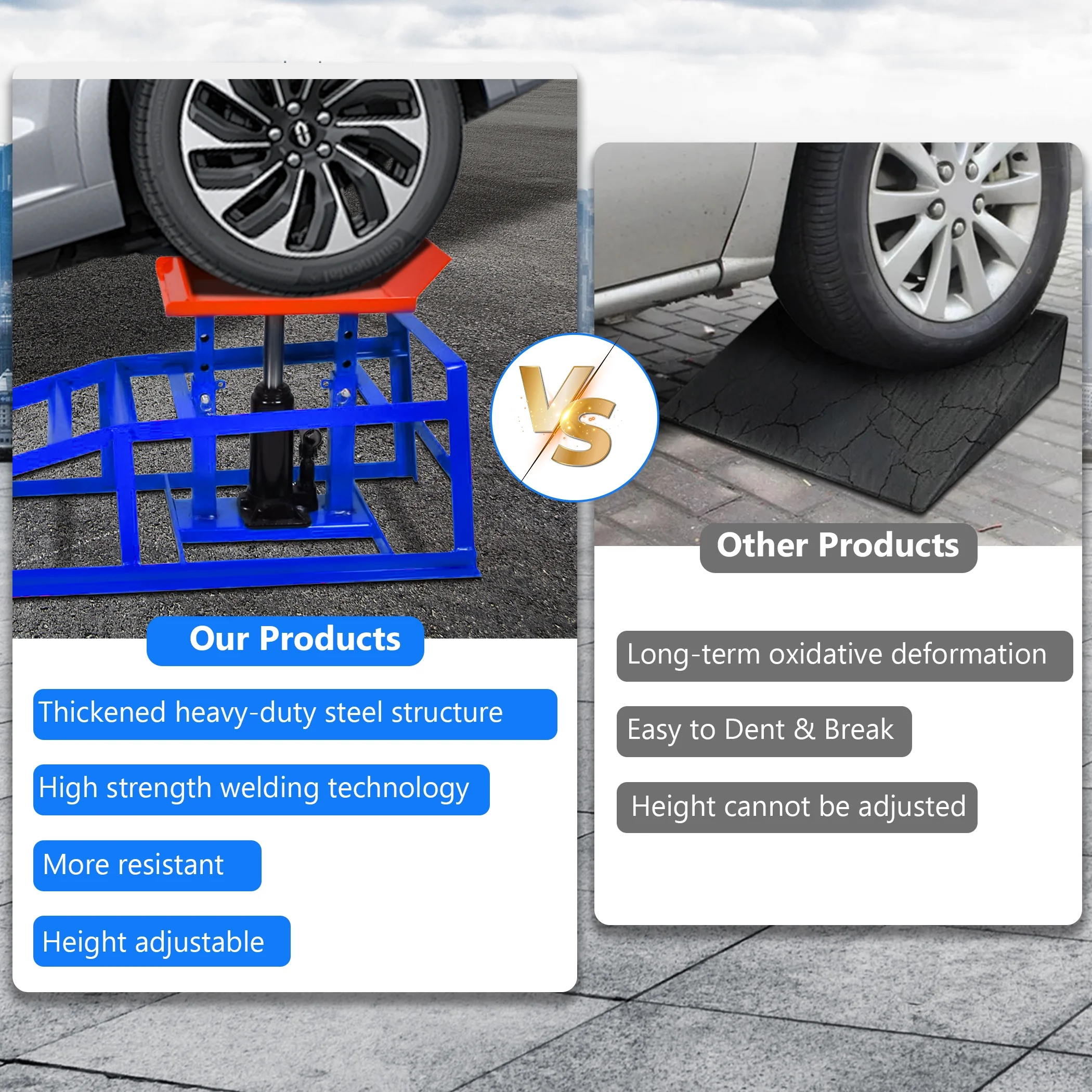 Lafati 2-Pack Hydraulic Car Ramps: Heavy-Duty Vehicle Ramps with 5T / 10000lbs Jack Load Capacity. Portable Design for Effortless Oil Changes and Car Lifts - Image 28