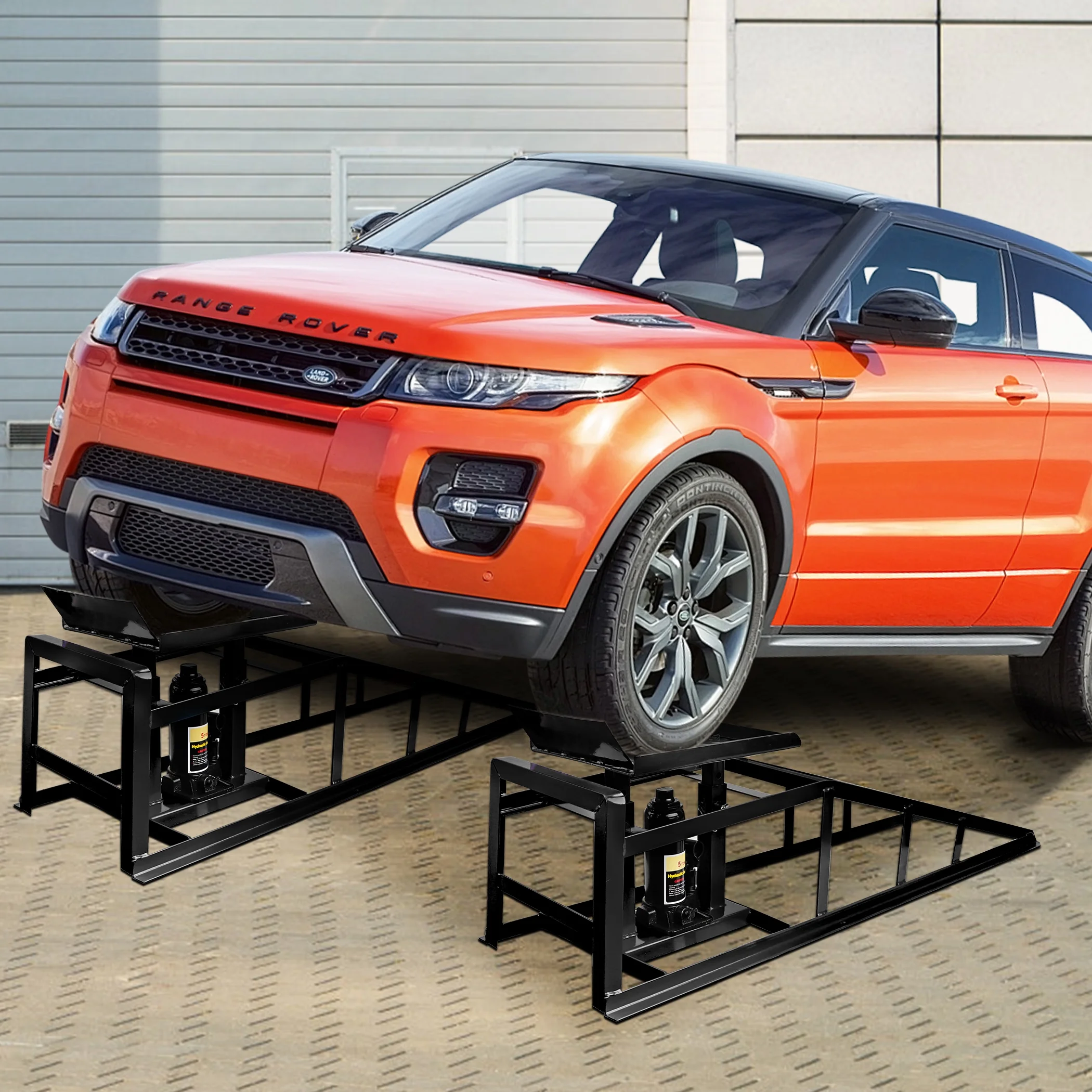Lafati 2-Pack Hydraulic Car Ramps: Heavy-Duty Vehicle Ramps with 5T / 10000lbs Jack Load Capacity. Portable Design for Effortless Oil Changes and Car Lifts - Image 40