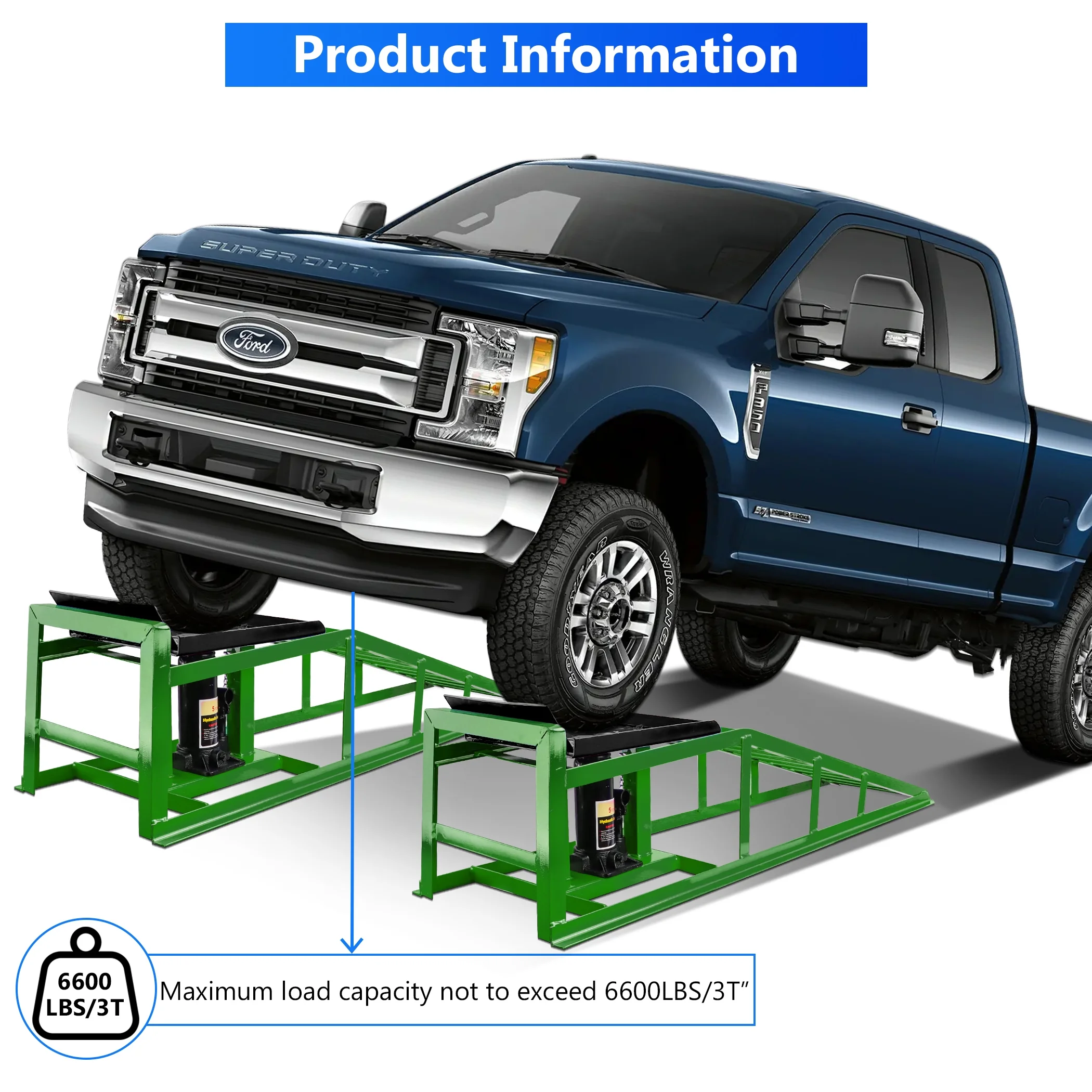 Lafati 2-Pack Hydraulic Car Ramps: Heavy-Duty Vehicle Ramps with 5T / 10000lbs Jack Load Capacity. Portable Design for Effortless Oil Changes and Car Lifts - Image 22