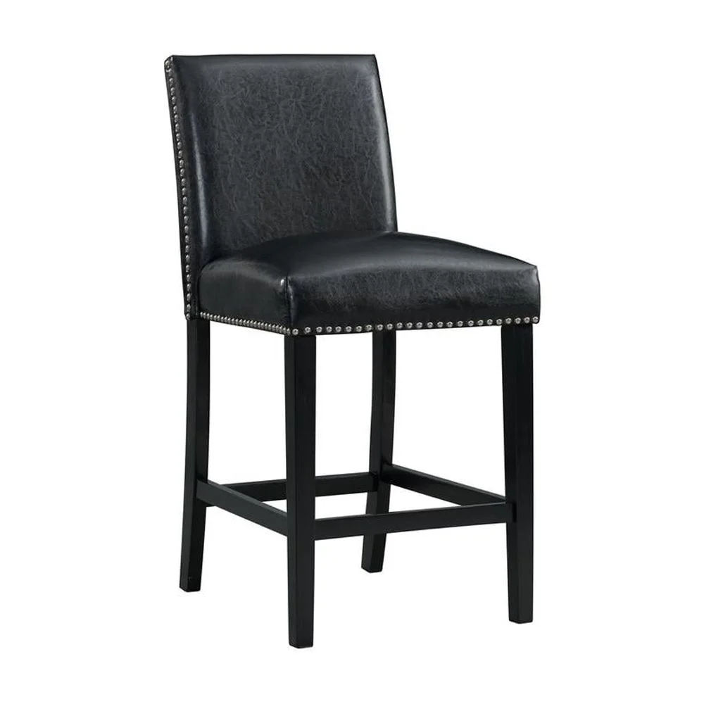 Picket House Celine 5PC Counter Dining Set with 4 Black Faux Leather Chairs - Image 6