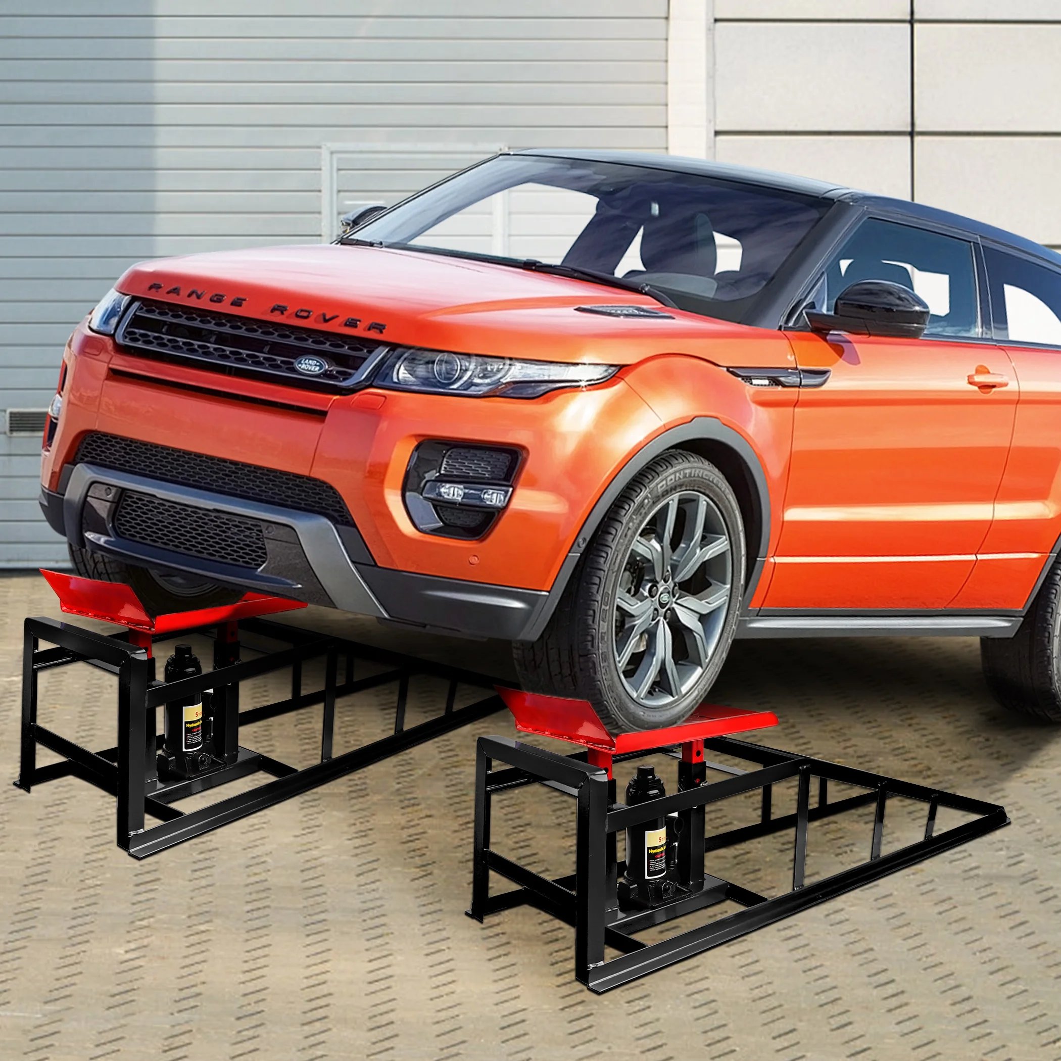 Lafati 2-Pack Hydraulic Car Ramps: Heavy-Duty Vehicle Ramps with 5T / 10000lbs Jack Load Capacity. Portable Design for Effortless Oil Changes and Car Lifts - Image 18