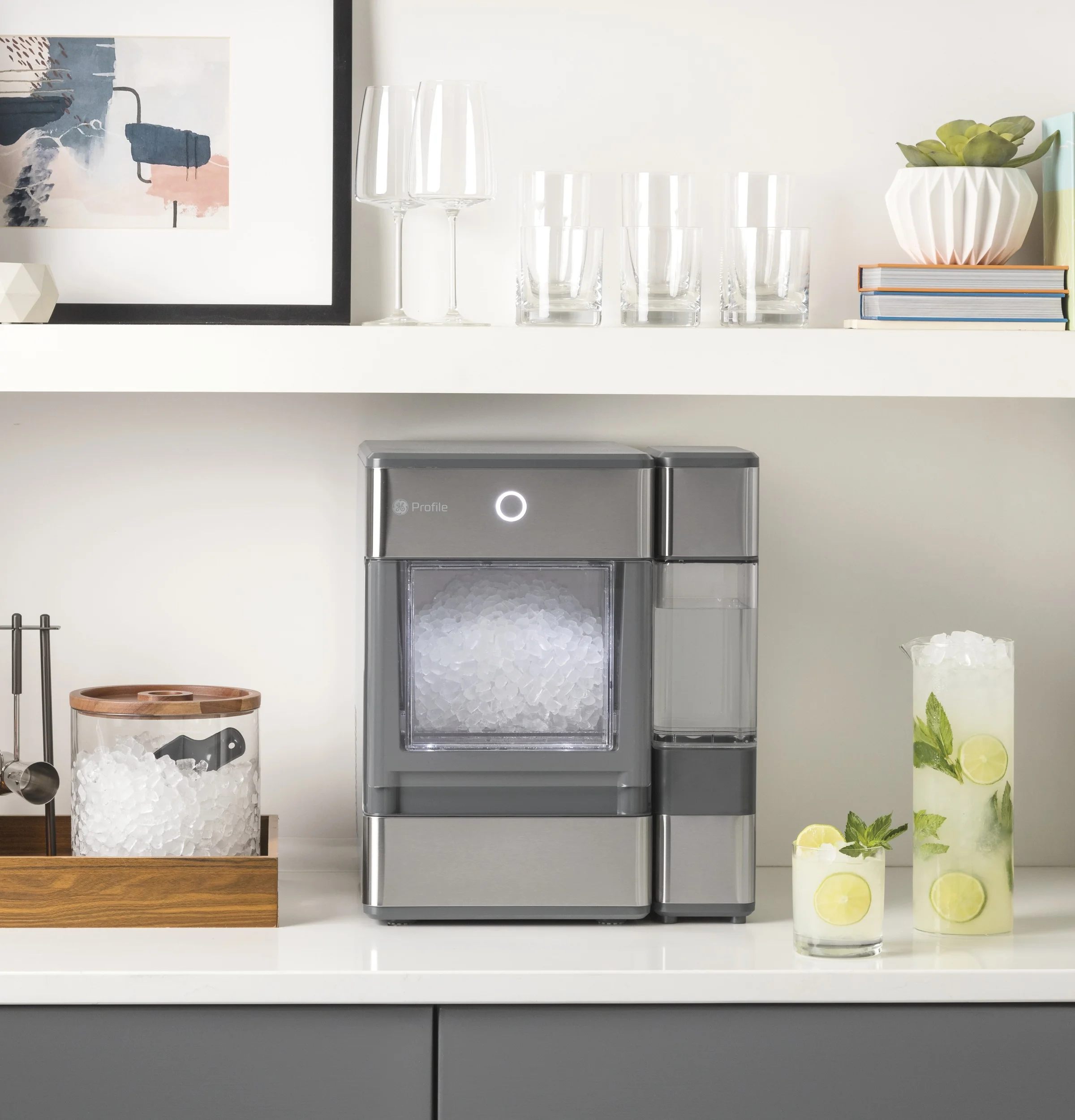 GE Profile? Opal? Nugget Ice Maker + Side Tank. Countertop Icemaker. Stainless Steel. 33lbs Daily Ice Production - Image 2
