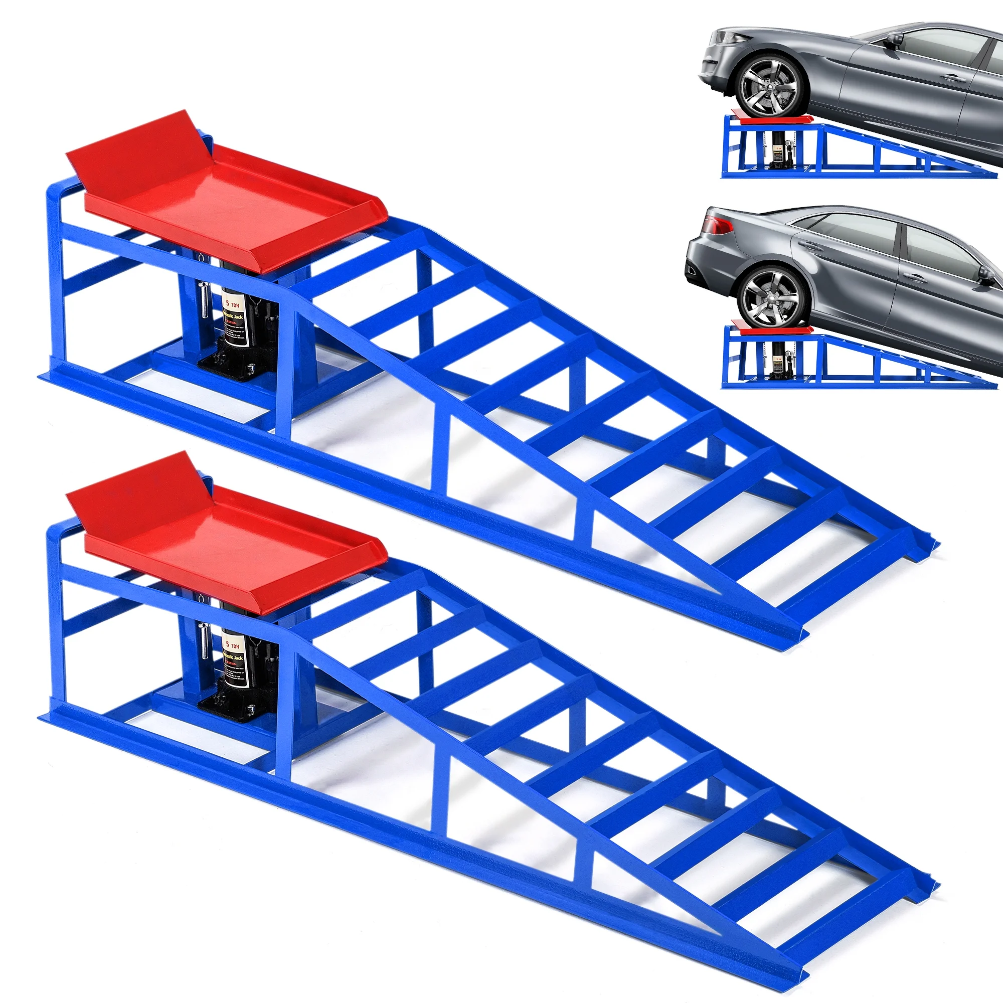 Lafati 2-Pack Hydraulic Car Ramps: Heavy-Duty Vehicle Ramps with 5T / 10000lbs Jack Load Capacity. Portable Design for Effortless Oil Changes and Car Lifts - Image 35